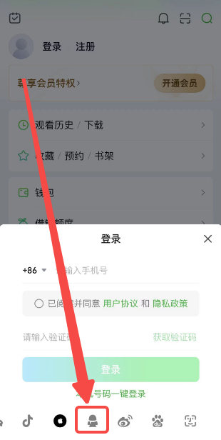 爱奇艺怎么扫码登录别人的会员