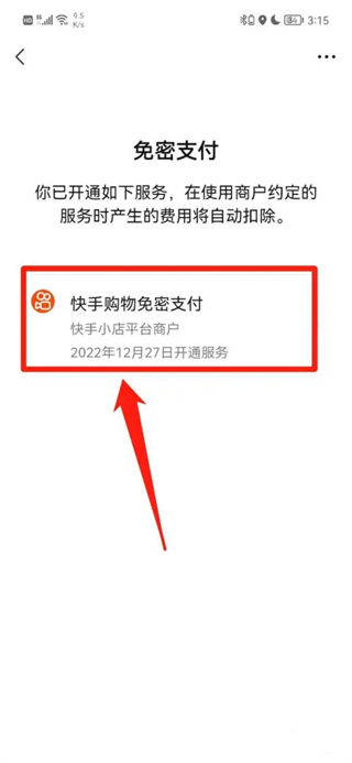 快手免密支付怎么关闭